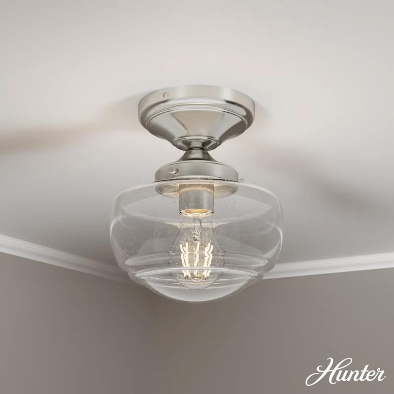 Hunter Fan Hunter Saddle Creek 1 Light Mini Flush Mount Ceiling Light Fixture