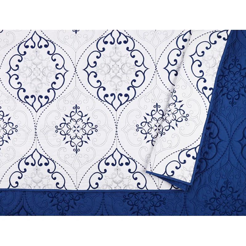 Modern Heirloom Chambers 3-Piece Embroidered Quilt Set
