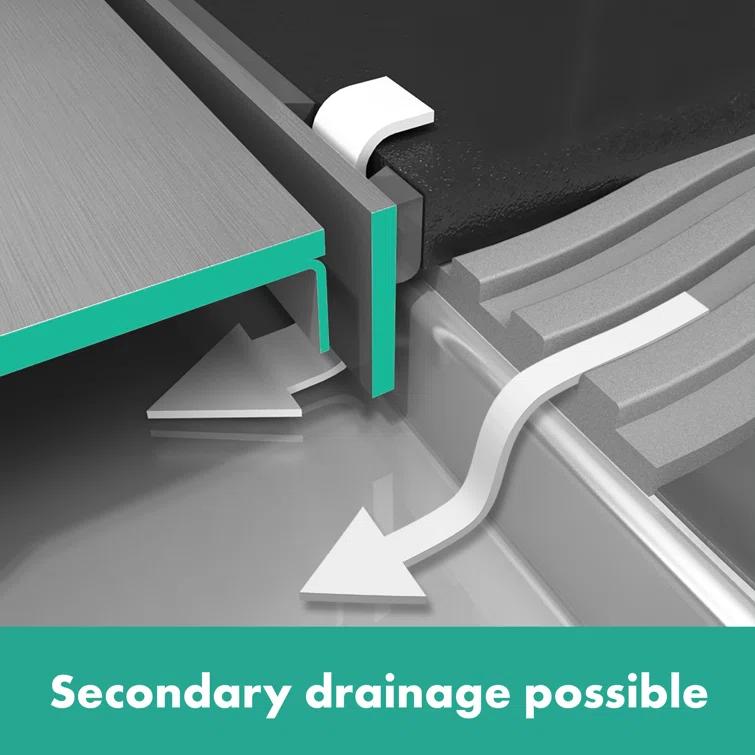 Rain Rock Trim Flex 35 1/4" Linear Grid Shower Drain