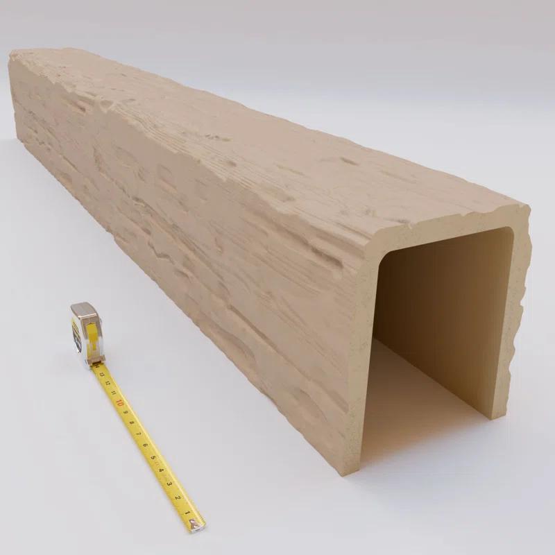 Ekena Millwork Salvaged Timber HeritageTimber Faux Wood 3-Sided Ceiling Beam (U-Beam)