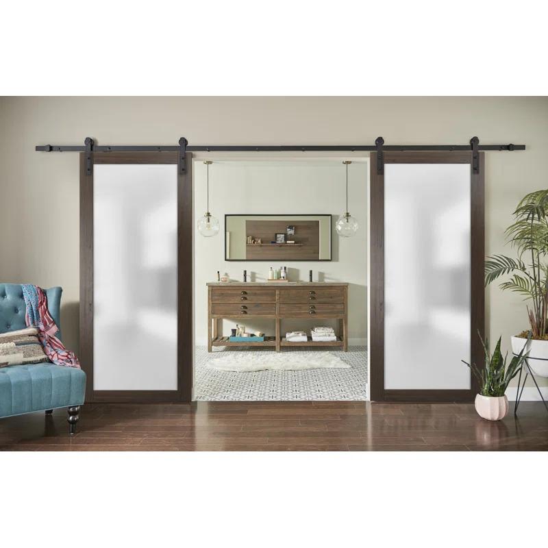 SARTODOORS Planum Frosted Glass Wood Sliding Closet Doors
