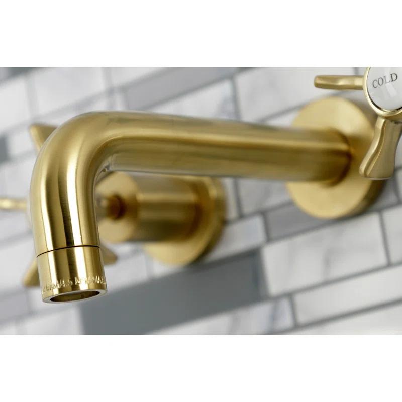 Kingston Brass Hamilton Two-Handle 3-Hole Wall Mount Bathroom Faucet