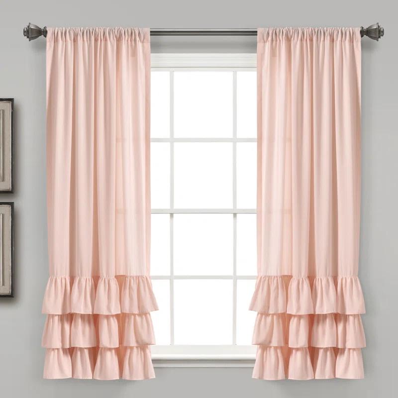 Lush Decor Polyester Sheer Curtain Pair (Set of 2)