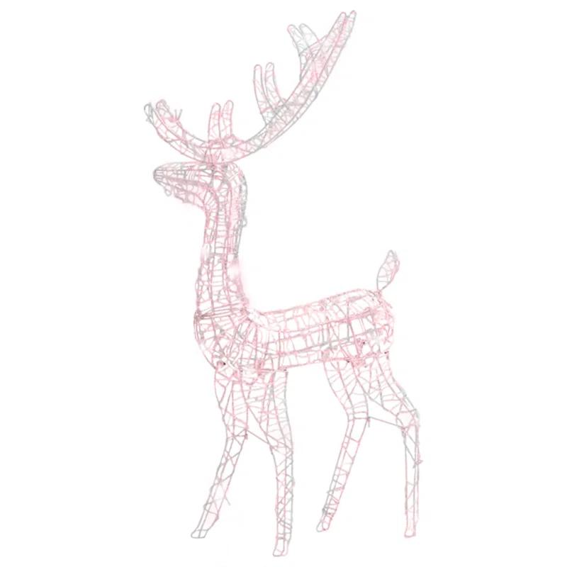 The Holiday Aisle® Reindeer Christmas Decoration LEDs Pre-Lit Christmas Lighting Acrylic