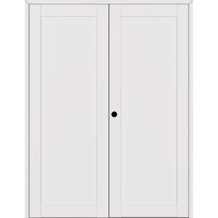 Belldinni 1 Panel Shaker Manufactured Wood Paneled Double Swing Interior Door