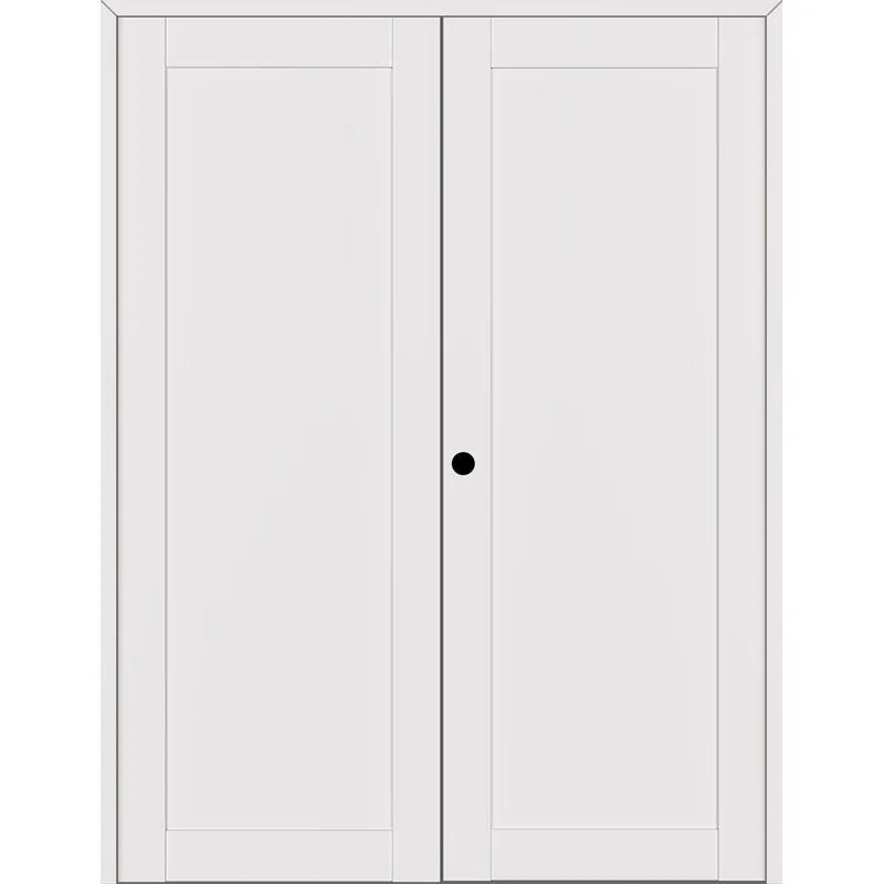 Belldinni 1 Panel Shaker Manufactured Wood Paneled Double Swing Interior Door