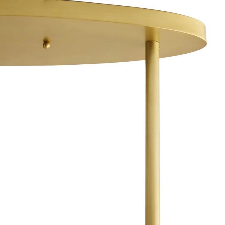 Chandler 12-Light Brown Nickel and Glass Pendant