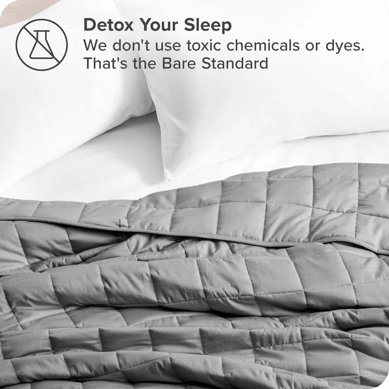 Bare Home Cotton Twill Weighted Blanket