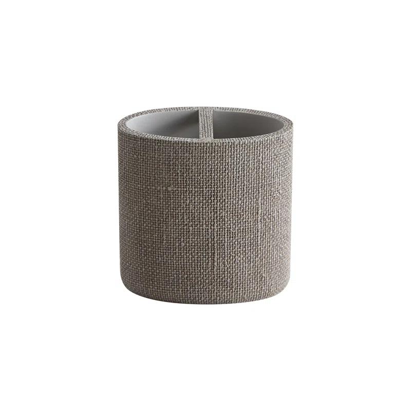 Tahari Astor 4-Piece Grey Textured Bathroom Accessory Set