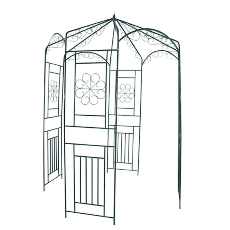Winston Porter Anastashia 63" W Metal Arbor in Green