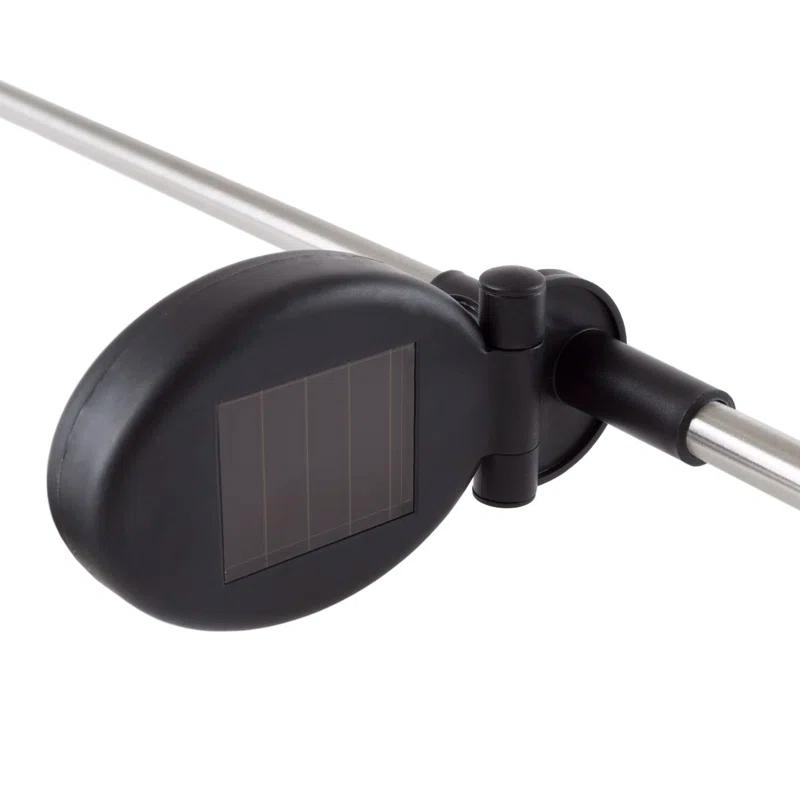 Pure Garden Silver Solar Powered Integrated LED Metal Pathway Light Pack (Set of 3)