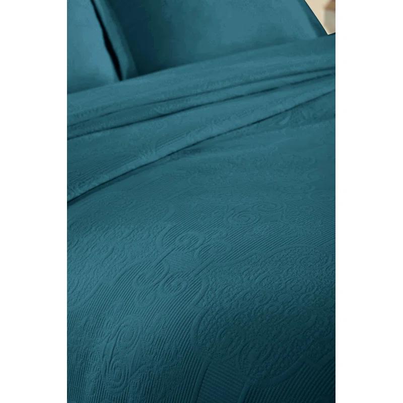 Superior Superior Florin Matelasse Jacquard Scrolling Medallion Cotton Bedspread Set With Pillow Shams