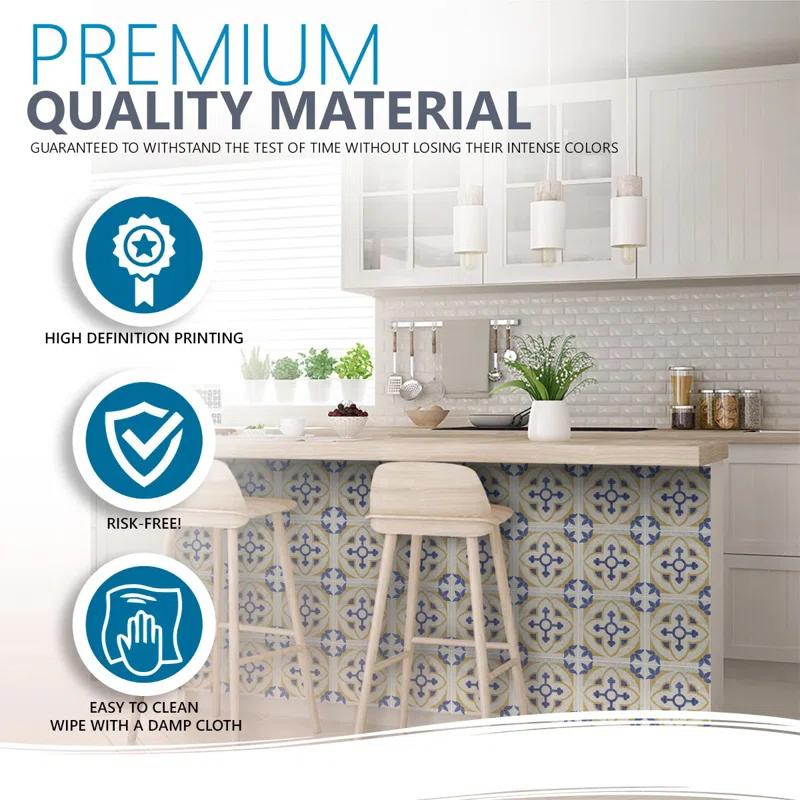 MI  ALMA 6'' W x 6'' L Vinyl Peel and Stick Field Tile (Set of 24)