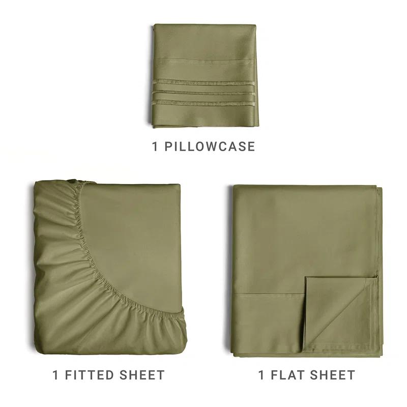 CGK Linens 4 Piece Sheet Set Premium Cooling, Soft & Wrinkle Free Sheet Set
