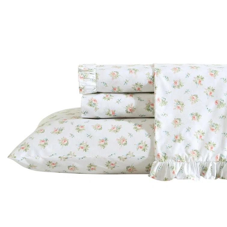 Laura Ashley Laura Ashley Printed Cotton Percale 2 Piece Pillowcase Set