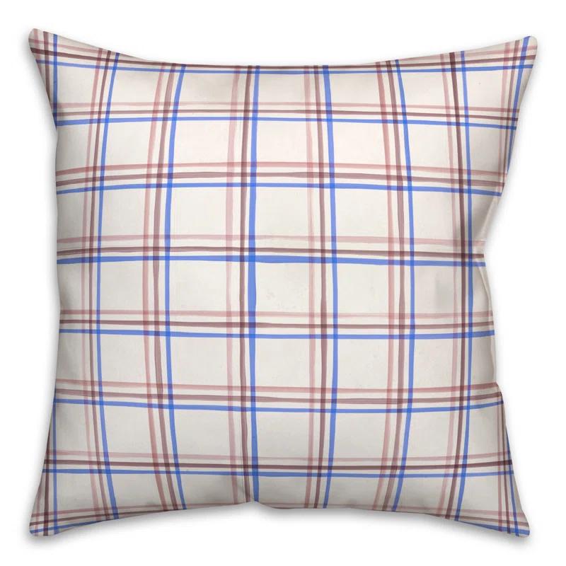 Designs Direct Creative Group Plaid Indoor/Outdoor Reversible Throw Pillow