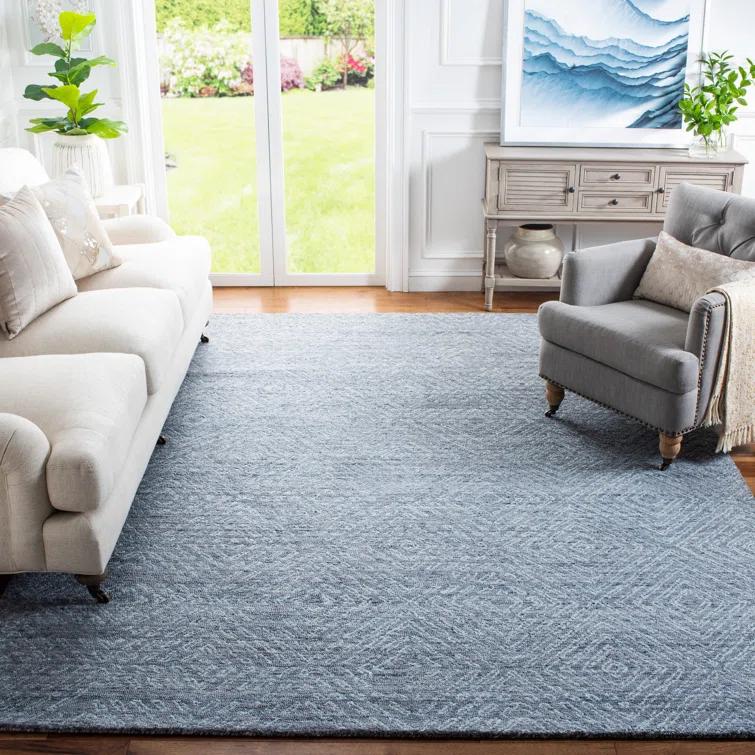 George Oliver Abstract Hand Tufted Performance Geometric Rug