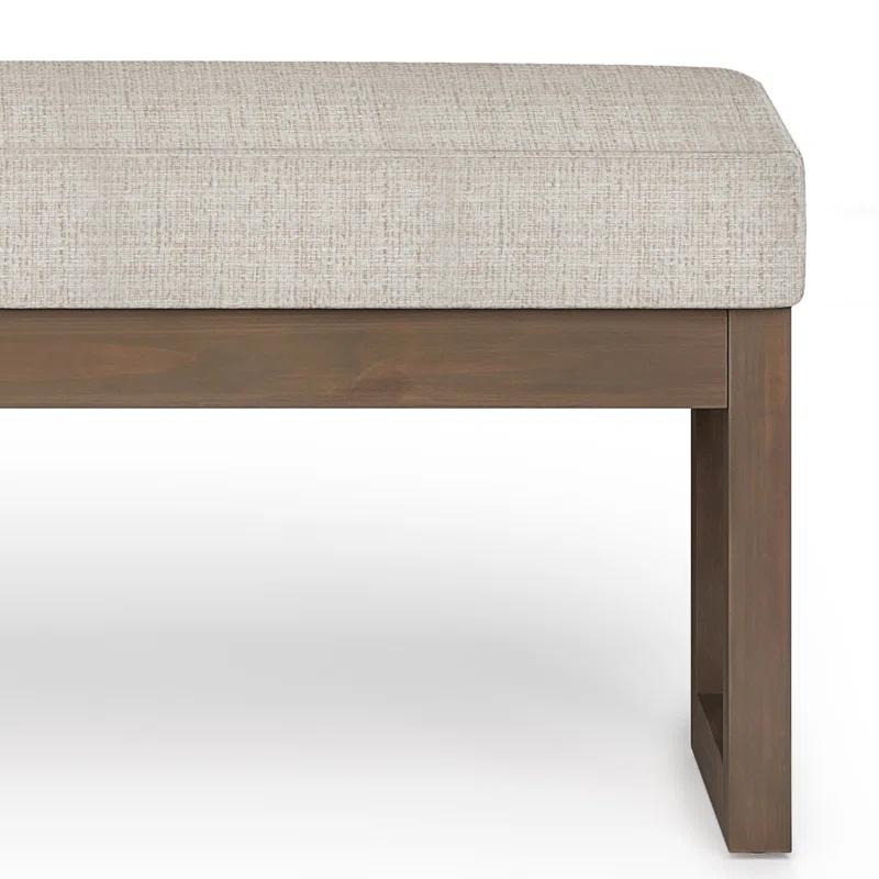 Milltown Tweed Style Fabric Upholstered Bench