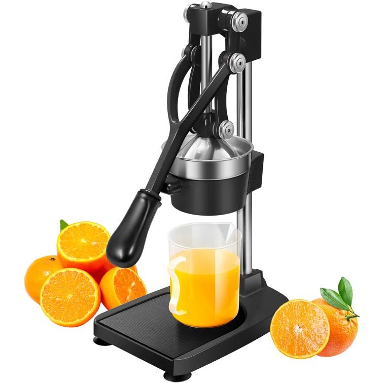 VIVOHOME Stainless Steel Black Manual Hand Press Orange Juicer Machine