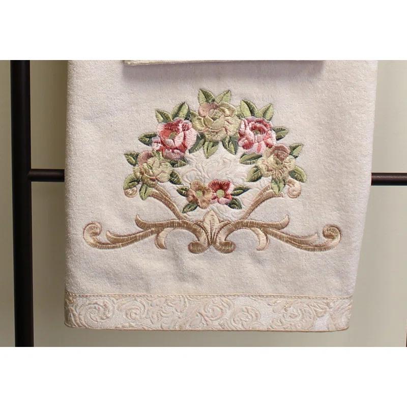 Avanti Linens Rosefan Cotton Hand Towel Bath Towels