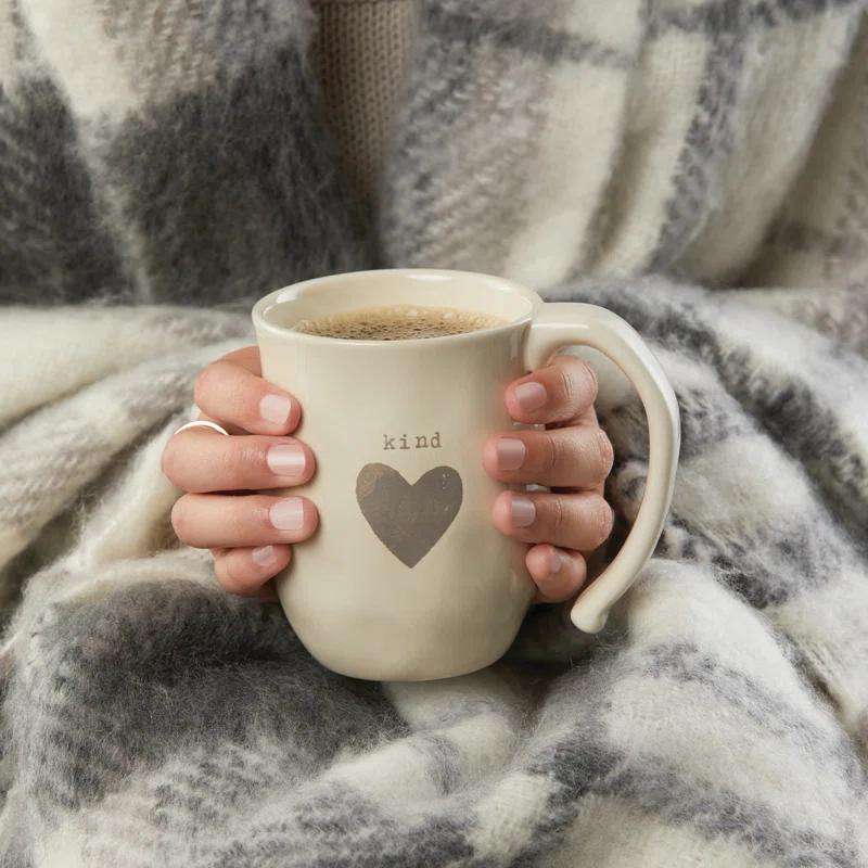 August Grove® Crow Kind Heart Coffee Mug
