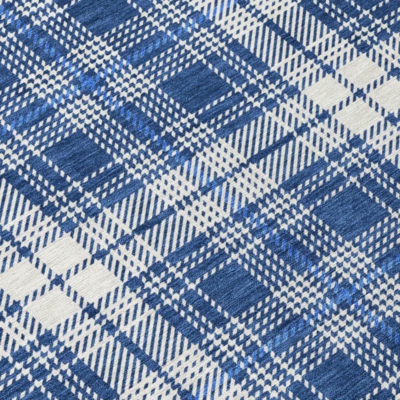 Machine Washable Indoor/Outdoor Chayden ACN993 Navy 10' x 14' Rug