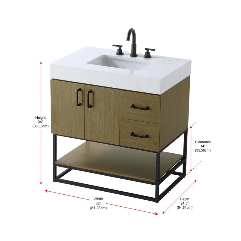 Living District 32 inch Single Bathroom Vanity