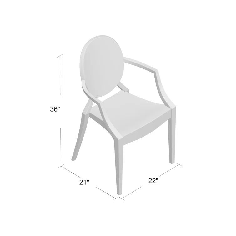 Plata Import Casper Dining Armchair in Smoke