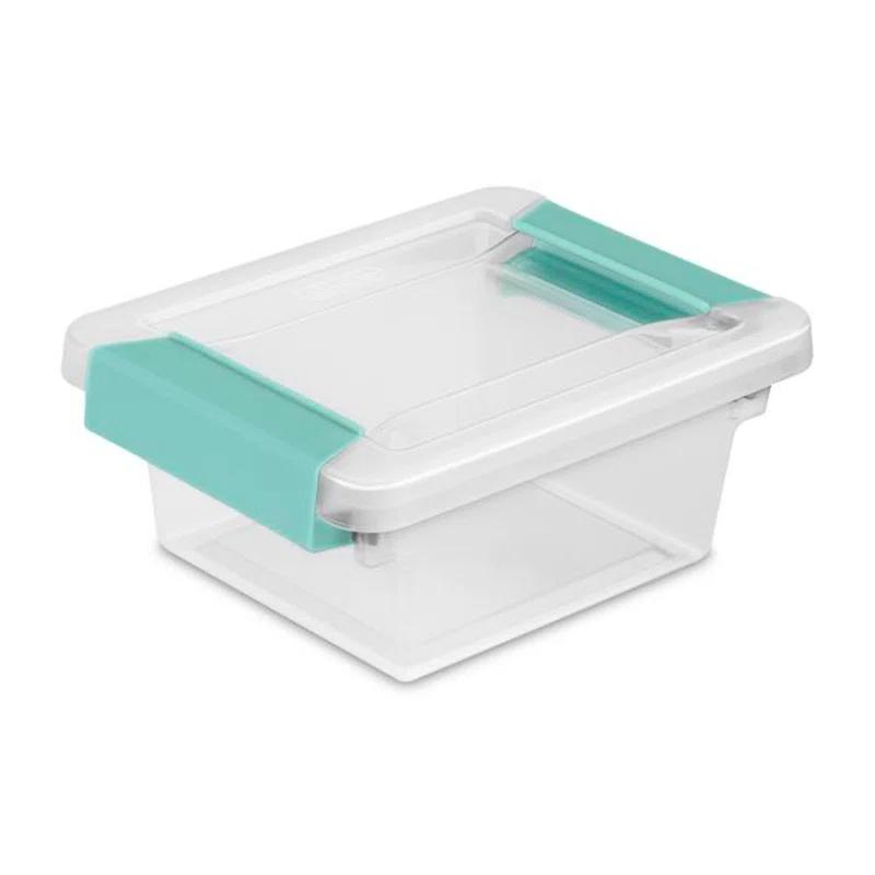 Sterilite Sterilite Plastic Stackable Storage Bin w/Clear Latch Lid (Set of 6)