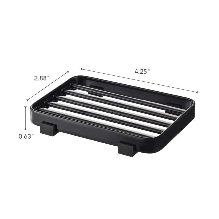 Yamazaki Home Yamazaki Home Soap Tray - Steel Holder Dish For Sink, Steel, Water Resistant, No Assembly Req.