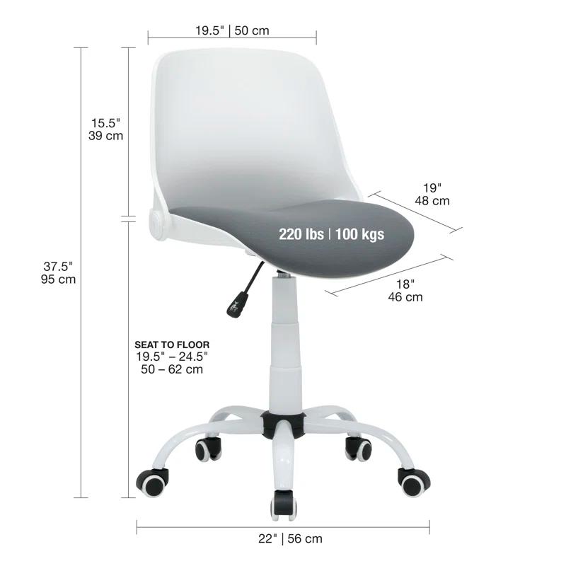 Inbox Zero Courtright Folding Back Office Task Chair & Reviews | Wayfair