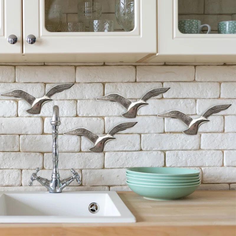 Whole House Worlds Americana Handmade Animals Wall Decor on Metal (Set of 4)