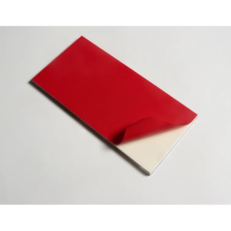 WS Tiles® Hand Painted Series 3'' W x 6'' L Glass Peel and Stick Subway Tile