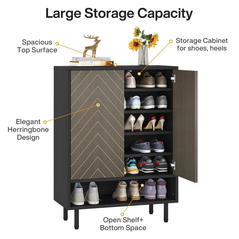 18 Pair Shoe Storage Cabinet