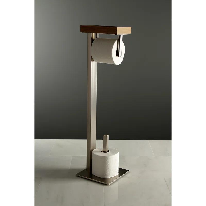 Kingston Brass SCC8508 Kingston Brass Edenscape Freestanding Toilet Paper Holder with Storage Shelf