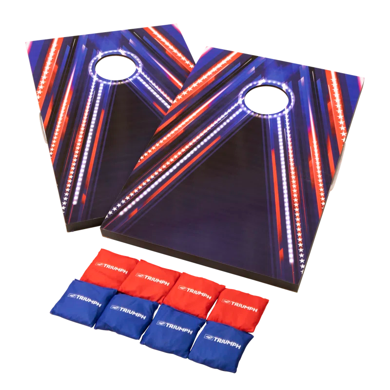 Triumph Sports Triumph Led Patriotic Cornhole Set