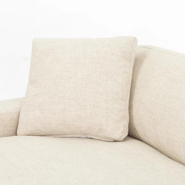 Rita Sectional Sofa - Cream / 137"W / Left-Facing