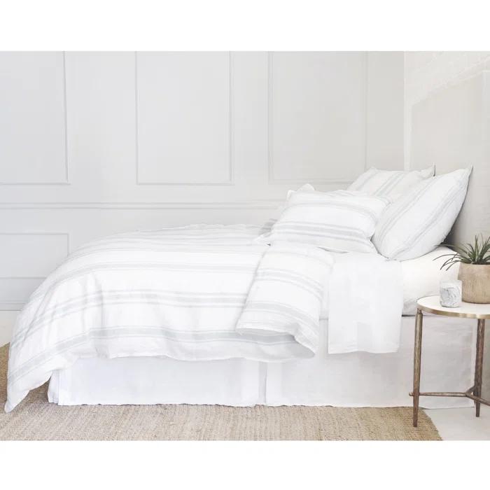Jackson Sham by Pom Pom at Home - White and Ocean / Standard