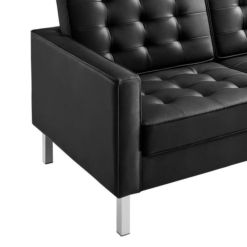 Modway Loft Tufted Vegan Leather Sofa by Modway