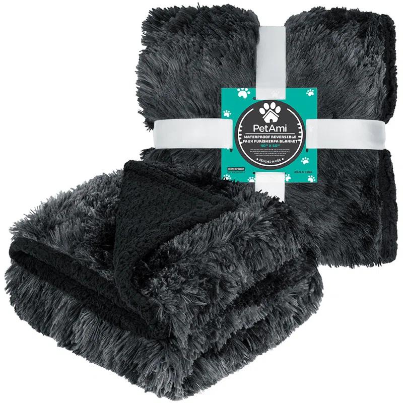 PetAmi Faux Fur Sherpa Pet Blanket