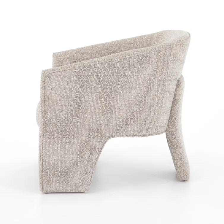 Light Grey Manufactured Wood Contemporary Barrel Chair
