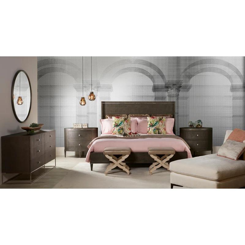 Theodore Alexander TA Studio Leather Wingback Bed