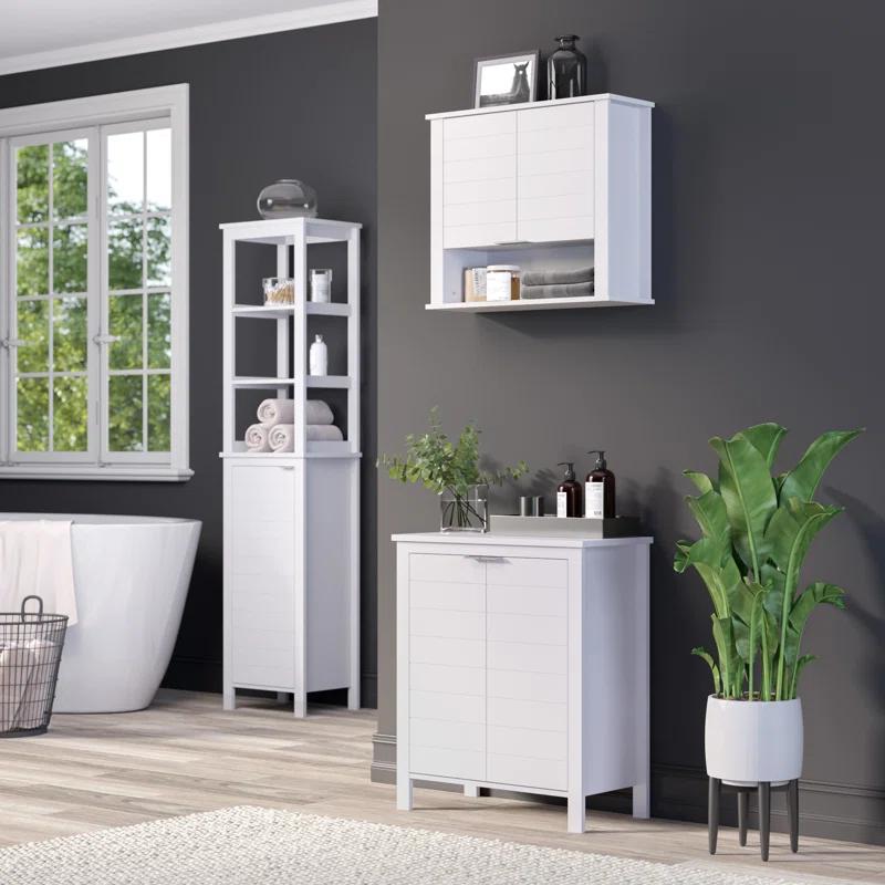 RiverRidge Home RiverRidge Madison Two-Door Bathroom and Laundry Wall Mount Storage Medicine Cabinet with Fixed and Adjustable Shelf