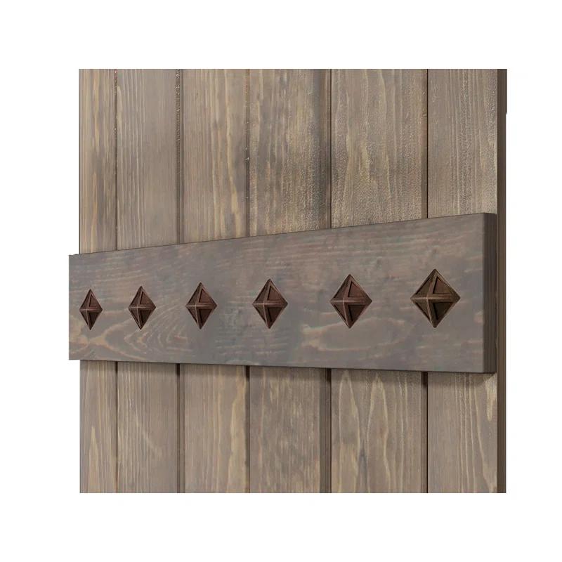 IsLife 84'' Solid Wood Paneled Matte with Installation Hardware Kit Barn Door