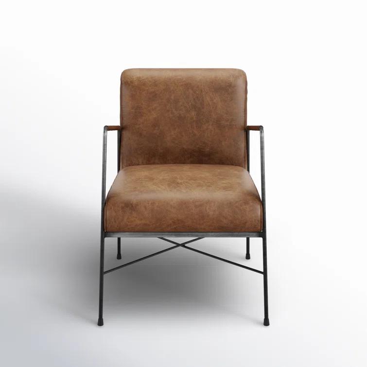 Ivie Leather Accent Chair