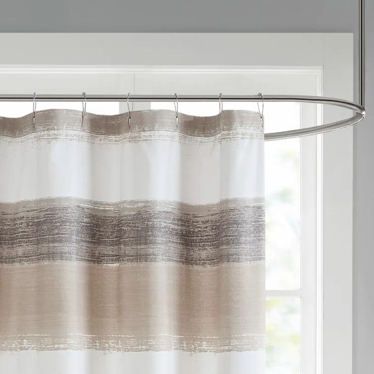Madison Park Essentials Saben Stripe Print Shower Curtain