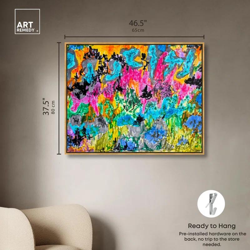 Art Remedy Colorful Wilderness Canvas Bright Colorful Abstract Art by Art Remedy