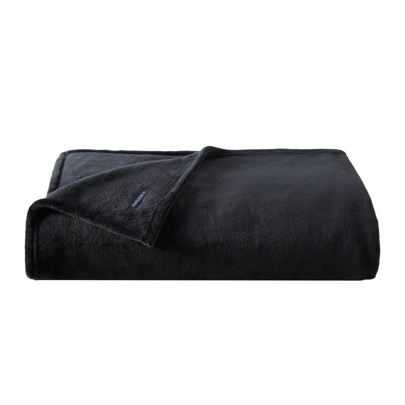 Nautica Nautica Solid Ultra Soft Plush Fleece Blanket