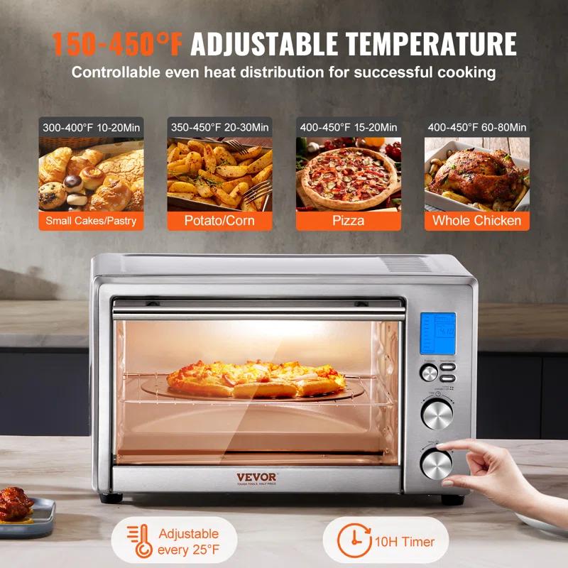 Stellweilan Tessberg Countertop Convection Oven 28L Toaster Baker 10-IN-1 1800W for Home Use