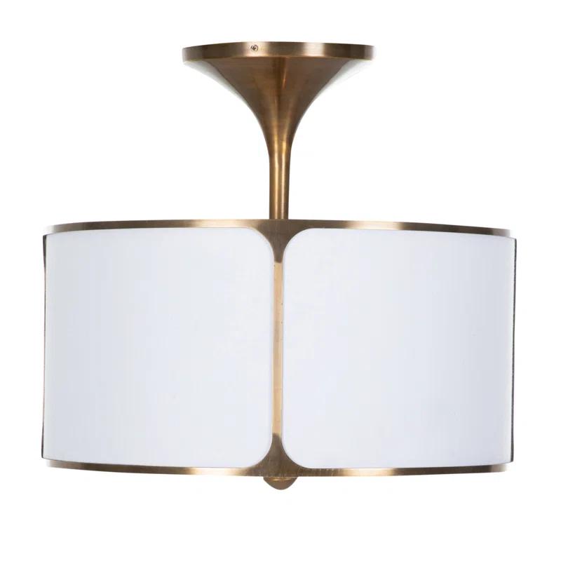 Gabby Dove Fabric Semi Flush Mount